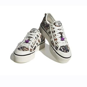 Women's Adidas Nizza Platform Off White Shock Purple Shoes : US 5.5/ UK 4/ EUR 3